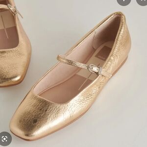 Dolce Vita Metallic Gold Mary Jane Flats